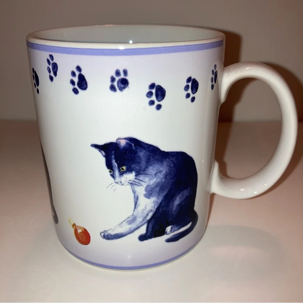 RARE Casamoda Cat Paw Prints Limited Edition Collectible Kitty NEW Ceramic Mug - Picture 3 of 10